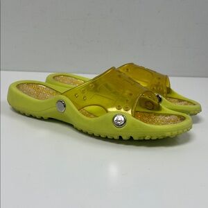 Dior Lime Green Slide Sandals